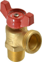 B&K Mueller - 1/2" Pipe, Brass, MNPT, SWT x GHT End Connection, Boiler Drain Valve - 125 psi WOG Rating, Wing Tee Handle - Eagle Tool & Supply
