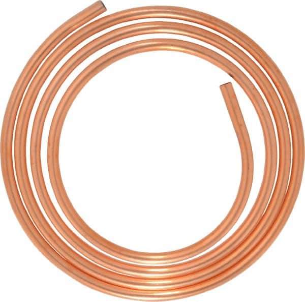 Mueller Industries - 1/2 Inch Outside Diameter x 10 Ft. Long, Copper Round Tube - 0.43 Inch Inside Diameter, 0.035 Inch Wall Thickness, Alloy 122 - Eagle Tool & Supply