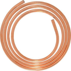 Mueller Industries - 1/2 Inch Outside Diameter x 10 Ft. Long, Copper Round Tube - 0.43 Inch Inside Diameter, 0.035 Inch Wall Thickness, Alloy 122 - Eagle Tool & Supply