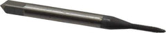 OSG - #0-80 UNF 3B 2 Flute elektraLUBE Finish High Speed Steel Straight Flute Standard Hand Tap - Plug, Right Hand Thread, 1-5/8" OAL, 5/16" Thread Length, H1 Limit - Eagle Tool & Supply