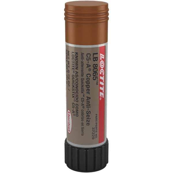 Loctite - 20 Gram Stick High Temperature Anti-Seize Lubricant - Copper, -20 to 1,800°F, Copper Colored, Water Resistant - Eagle Tool & Supply