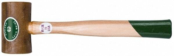 Garland - 1/2 Lb Head Weighted Rawhide Hammer - 9" Long Wood Handle - Eagle Tool & Supply