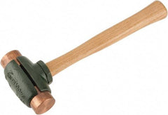 Garland - 3-1/2 Lb Head 1-1/2" Face Copper Split Head Hammer - Wood Handle - Eagle Tool & Supply