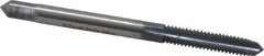 OSG - #8-32 UNC 2B 3 Flute elektraLUBE Finish High Speed Steel Straight Flute Standard Hand Tap - Plug, Right Hand Thread, 2-1/8" OAL, 3/4" Thread Length, H3 Limit - Eagle Tool & Supply