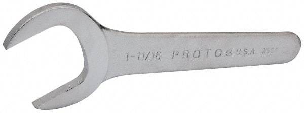 Proto - 1-11/16" Standard Service Open End Wrench - 7-5/8" OAL, Single End, Satin Finish, 30° Head Angle - Eagle Tool & Supply