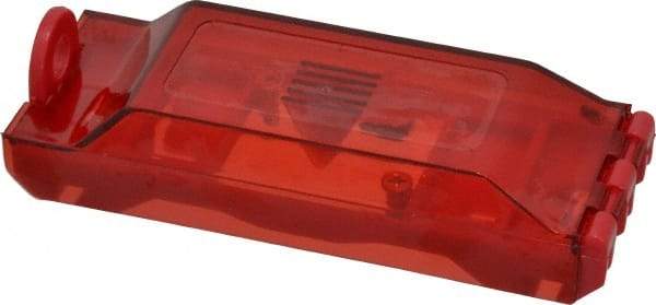 Master Lock - 9/32 Wide, Polycarbonate Wall Switch Lockout - 4-1/2" Lockout Length, 1" Lockout Thickness, 1 Padlock, 1 Circuit, Includes Labels, English/French/Spanish - Eagle Tool & Supply