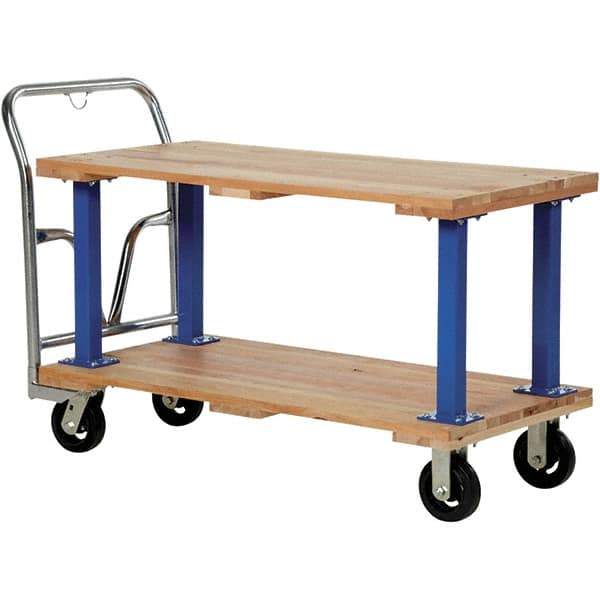 Vestil - 1,600 Lb Capacity Hardwood Platform Truck - Hardwood Deck, 24" OAW - Eagle Tool & Supply