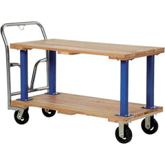 Vestil - 1,600 Lb Capacity Hardwood Platform Truck - Hardwood Deck, 24" OAW - Eagle Tool & Supply
