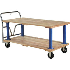 Vestil - 1,600 Lb Capacity Hardwood Platform Truck - Hardwood Deck, 30" OAW - Eagle Tool & Supply