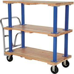 Vestil - 1,600 Lb Capacity Hardwood Platform Truck - Hardwood Deck, 24" OAW - Eagle Tool & Supply