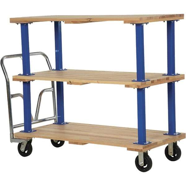 Vestil - 1,600 Lb Capacity Hardwood Platform Truck - Hardwood Deck, 27" OAW - Eagle Tool & Supply