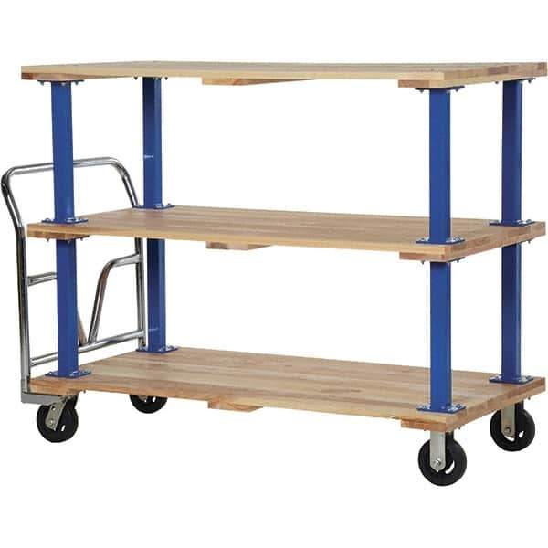 Vestil - 1,600 Lb Capacity Hardwood Platform Truck - Hardwood Deck, 30" OAW - Eagle Tool & Supply