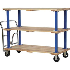 Vestil - 1,600 Lb Capacity Hardwood Platform Truck - Hardwood Deck, 30" OAW - Eagle Tool & Supply