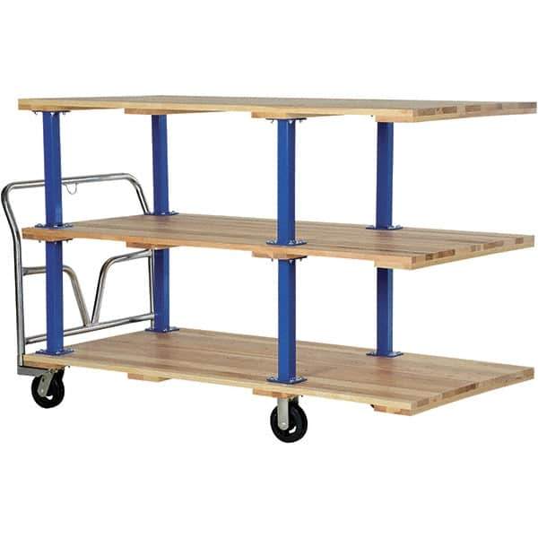 Vestil - 1,600 Lb Capacity Hardwood Platform Truck - Hardwood Deck, 36" OAW - Eagle Tool & Supply