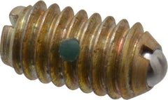 Gibraltar - 5/16-18, 0.156" Ball Diam, 37/64" Body Length, 0.04" Max Ball Reach, Threaded Ball Plunger - Steel Body, Steel Ball, 6 Lb Initial End Force, 17 Lb Final End Force, Locking Element - Eagle Tool & Supply