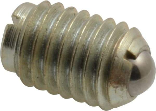 Gibraltar - 1/2-13, 0.281" Ball Diam, 3/4" Body Length, 0.072" Max Ball Reach, Threaded Ball Plunger - Steel Body, Steel Ball, 6 Lb Initial End Force, 30 Lb Final End Force - Eagle Tool & Supply