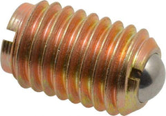 Gibraltar - 5/8-11, 0.375" Ball Diam, 63/64" Body Length, 0.096" Max Ball Reach, Threaded Ball Plunger - Steel Body, Steel Ball, 7 Lb Initial End Force, 50 Lb Final End Force - Eagle Tool & Supply