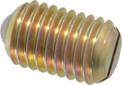 Gibraltar - 5/8-11, 0.375" Ball Diam, 63/64" Body Length, 0.096" Max Ball Reach, Threaded Ball Plunger - Steel Body, Steel Ball, 7 Lb Initial End Force, 50 Lb Final End Force, Locking Element - Eagle Tool & Supply