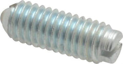 Gibraltar - 10-32, 0.093" Ball Diam, 33/64" Body Length, 0.025" Max Ball Reach, Threaded Ball Plunger - Steel Body, Steel Ball, 0.5 Lb Initial End Force, 1.5 Lb Final End Force - Eagle Tool & Supply