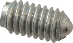 Gibraltar - 5/16-18, 0.156" Ball Diam, 37/64" Body Length, 0.04" Max Ball Reach, Threaded Ball Plunger - Steel Body, Steel Ball, 2 Lb Initial End Force, 4.5 Lb Final End Force - Eagle Tool & Supply