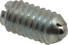 Gibraltar - 5/16-18, 0.156" Ball Diam, 37/64" Body Length, 0.04" Max Ball Reach, Threaded Ball Plunger - Steel Body, Steel Ball, 2 Lb Initial End Force, 4.5 Lb Final End Force, Locking Element - Eagle Tool & Supply