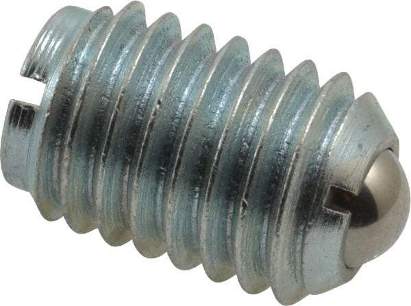 Gibraltar - 1/2-13, 0.281" Ball Diam, 3/4" Body Length, 0.072" Max Ball Reach, Threaded Ball Plunger - Steel Body, Steel Ball, 3 Lb Initial End Force, 6 Lb Final End Force - Eagle Tool & Supply