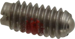 Gibraltar - 8-32, 0.093" Ball Diam, 11/32" Body Length, 0.025" Max Ball Reach, Threaded Ball Plunger - Steel Body, Steel Ball, 0.5 Lb Initial End Force, 1.25 Lb Final End Force, Locking Element - Eagle Tool & Supply