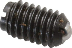 Gibraltar - 3/8-16, 0.187" Ball Diam, 5/8" Body Length, 0.048" Max Ball Reach, Threaded Ball Plunger - Steel Body, Steel Ball, 5 Lb Initial End Force, 10 Lb Final End Force - Eagle Tool & Supply