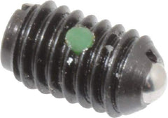Gibraltar - 3/8-16, 0.187" Ball Diam, 5/8" Body Length, 0.048" Max Ball Reach, Threaded Ball Plunger - Steel Body, Steel Ball, 5 Lb Initial End Force, 10 Lb Final End Force, Locking Element - Eagle Tool & Supply