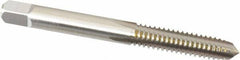 OSG - 1/4-20 UNC 4 Flute Bright Finish High Speed Steel Straight Flute Standard Hand Tap - Plug, Right Hand Thread, 2-1/2" OAL, 1" Thread Length, H1 Limit, Oversize - Eagle Tool & Supply