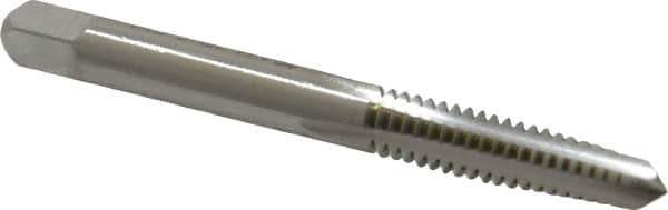 OSG - 1/4-20 UNC 4 Flute Bright Finish High Speed Steel Straight Flute Standard Hand Tap - Taper, Right Hand Thread, 2-1/2" OAL, 1" Thread Length, H1 Limit, Oversize - Eagle Tool & Supply