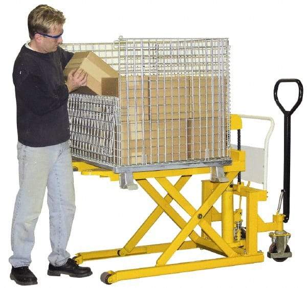 Vestil - 12V DC Lifting Table Portable High Rise Skid Lifter DC Power - Eagle Tool & Supply
