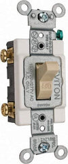 Leviton - 1 Pole, 120 to 277 VAC, 15 Amp, Commercial Grade, Toggle, Wall and Dimmer Light Switch - 1.31 Inch Wide x 4.06 Inch High - Eagle Tool & Supply