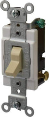 Leviton - 3 Pole, 120 to 277 VAC, 20 Amp, Commercial Grade, Toggle, Wall and Dimmer Light Switch - 1.31 Inch Wide x 4.06 Inch High - Eagle Tool & Supply