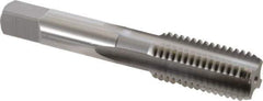 OSG - 3/4-10 UNC 4 Flute Bright Finish High Speed Steel Straight Flute Standard Hand Tap - Bottoming, Right Hand Thread, 4-1/4" OAL, 2" Thread Length, H1 Limit, Oversize - Eagle Tool & Supply