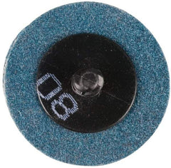 Tru-Maxx - 1-1/2" Disc Diam, 40 Grit, Zirconia Alumina Quick Change Disc - Type R Attaching System, Coated, Blue, Coarse Grade, 20,000 RPM - Eagle Tool & Supply