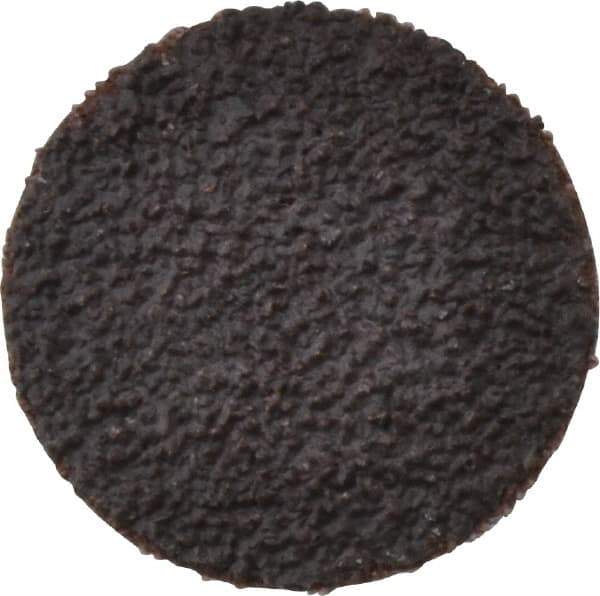 Tru-Maxx - 1" Disc Diam, 40 Grit, Aluminum Oxide Quick Change Disc - Type R Attaching System, Coated, Brown, Coarse Grade, 30,000 RPM - Eagle Tool & Supply