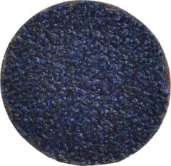 Tru-Maxx - 1-1/2" Disc Diam, 36 Grit, Zirconia Alumina Quick Change Disc - Type R Attaching System, Coated, Blue, Very Coarse Grade, 20,000 RPM - Eagle Tool & Supply