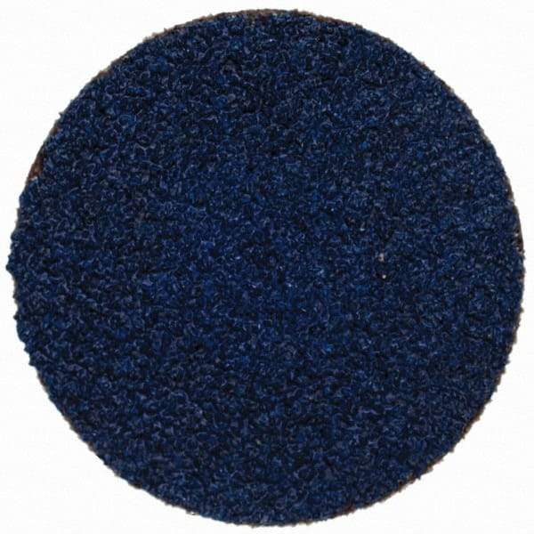 Tru-Maxx - 1-1/2" Disc Diam, 50 Grit, Zirconia Alumina Quick Change Disc - Type R Attaching System, Coated, Blue, Coarse Grade, 20,000 RPM - Eagle Tool & Supply