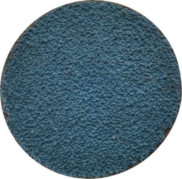 Tru-Maxx - 1-1/2" Disc Diam, 60 Grit, Zirconia Alumina Quick Change Disc - Type R Attaching System, Coated, Blue, Medium Grade, 20,000 RPM - Eagle Tool & Supply