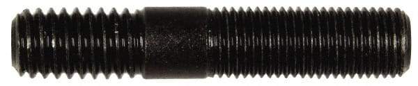 Dorman - 3/8-24 Long Thread, 3/8-16 Short Thread, 2" OAL Unequal Double Threaded Stud - Steel, Black Oxide Finish, 1" Long Thread Length, 5/8" Short Thread Length - Eagle Tool & Supply