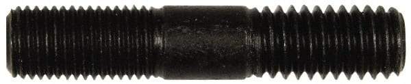 Dorman - 7/16-20 Long Thread, 7/16-14 Short Thread, 2-1/4" OAL Unequal Double Threaded Stud - Steel, Black Oxide Finish, 3/4" Long Thread Length, 3/4" Short Thread Length - Eagle Tool & Supply