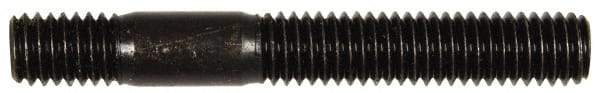 Dorman - 7/16-20 Long Thread, 7/16-14 Short Thread, 3-1/4" OAL Unequal Double Threaded Stud - Steel, Black Oxide Finish, 1-7/8" Long Thread Length, 5/8" Short Thread Length - Eagle Tool & Supply