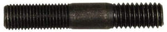 Dorman - 7/16-20 Long Thread, 7/16-14 Short Thread, 2-1/2" OAL Unequal Double Threaded Stud - Steel, Black Oxide Finish, 1" Long Thread Length, 13/16" Short Thread Length - Eagle Tool & Supply