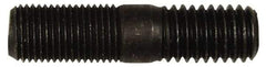 Dorman - 1/2-20 Long Thread, 1/2-13 Short Thread, 2" OAL Unequal Double Threaded Stud - Steel, Black Oxide Finish, 15/16" Long Thread Length, 5/8" Short Thread Length - Eagle Tool & Supply