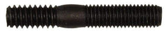 Dorman - 1/4-28 Long Thread, 1/4-20 Short Thread, 1-1/2" OAL Unequal Double Threaded Stud - Steel, Black Oxide Finish, 3/4" Long Thread Length, 1/2" Short Thread Length - Eagle Tool & Supply