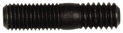 Dorman - 5/16-24 Long Thread, 5/16-18 Short Thread, 1-1/4" OAL Unequal Double Threaded Stud - Steel, Black Oxide Finish, 5/8" Long Thread Length, 7/16" Short Thread Length - Eagle Tool & Supply