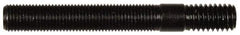 Dorman - 3/8-24 Long Thread, 3/8-16 Short Thread, 2" OAL Unequal Double Threaded Stud - Steel, Black Oxide Finish, 2" Long Thread Length, 5/8" Short Thread Length - Eagle Tool & Supply