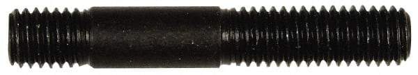 Dorman - 3/8-16 2-7/32" OAL Unequal Double Threaded Stud - Steel, Black Oxide Finish, 1-1/2" Long Thread Length, 7/16" Short Thread Length - Eagle Tool & Supply
