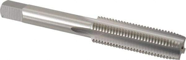 OSG - 7/16-20 UNF 4 Flute Bright Finish High Speed Steel Straight Flute Standard Hand Tap - Plug, Right Hand Thread, 3-5/32" OAL, 1-7/16" Thread Length, H2 Limit, Oversize - Eagle Tool & Supply